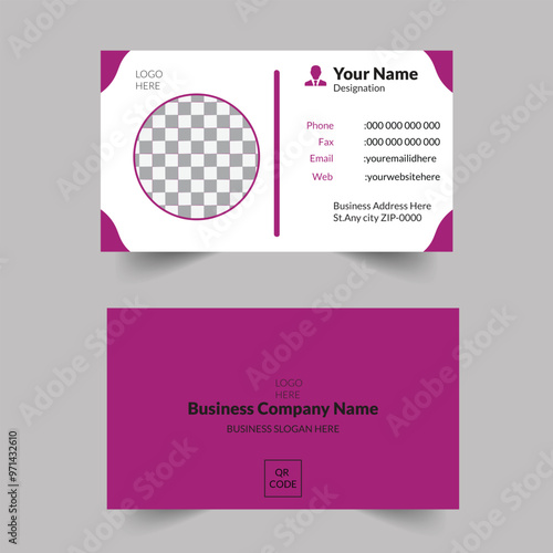 Modern red white Professional Business Card Template Elegant Modern Recent Creative Corporate Present Design Luaury Fleshpots Personal visiting card with company logo Clean Futuristic Double-sided