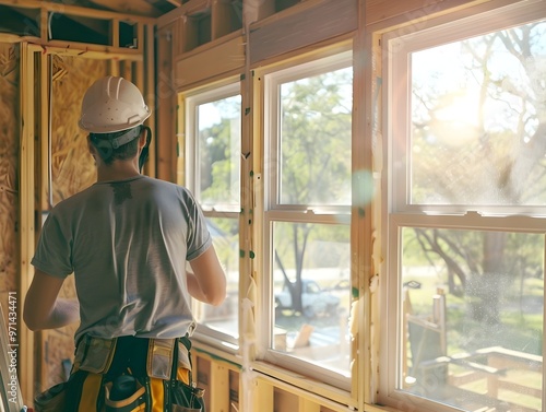 Professional Installs Energy Efficient Windows for Sustainable Home Improvements