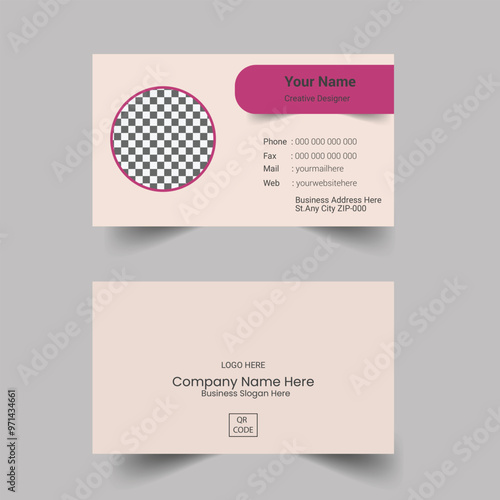 Modern red white Professional Business Card Template Elegant Modern Recent Creative Corporate Present Design Luaury Fleshpots Personal visiting card with company logo Clean Futuristic Double-sided