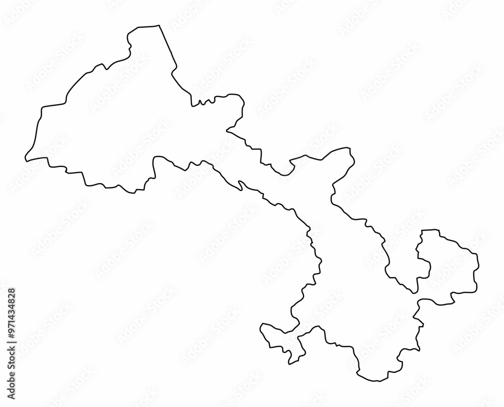 Obraz premium Gansu Province outline map