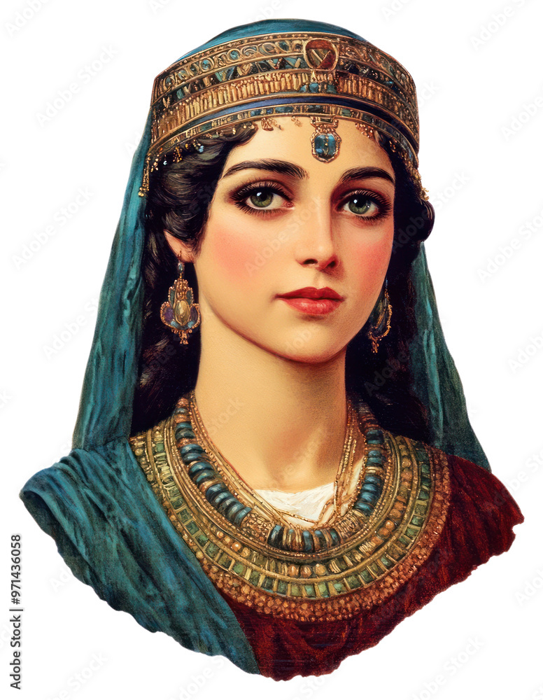 PNG  Elegant historical woman portrait