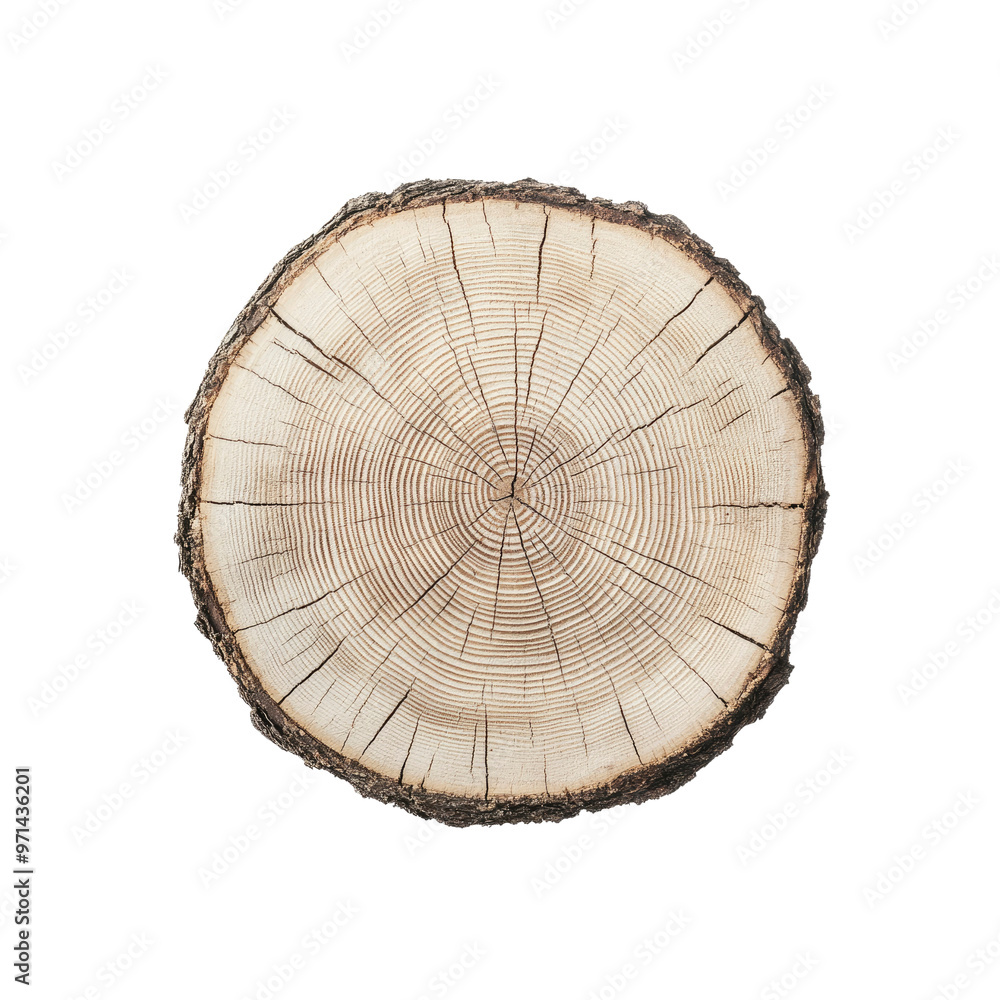 Fototapeta premium Tree Trunk Cross Section With Growth Rings
