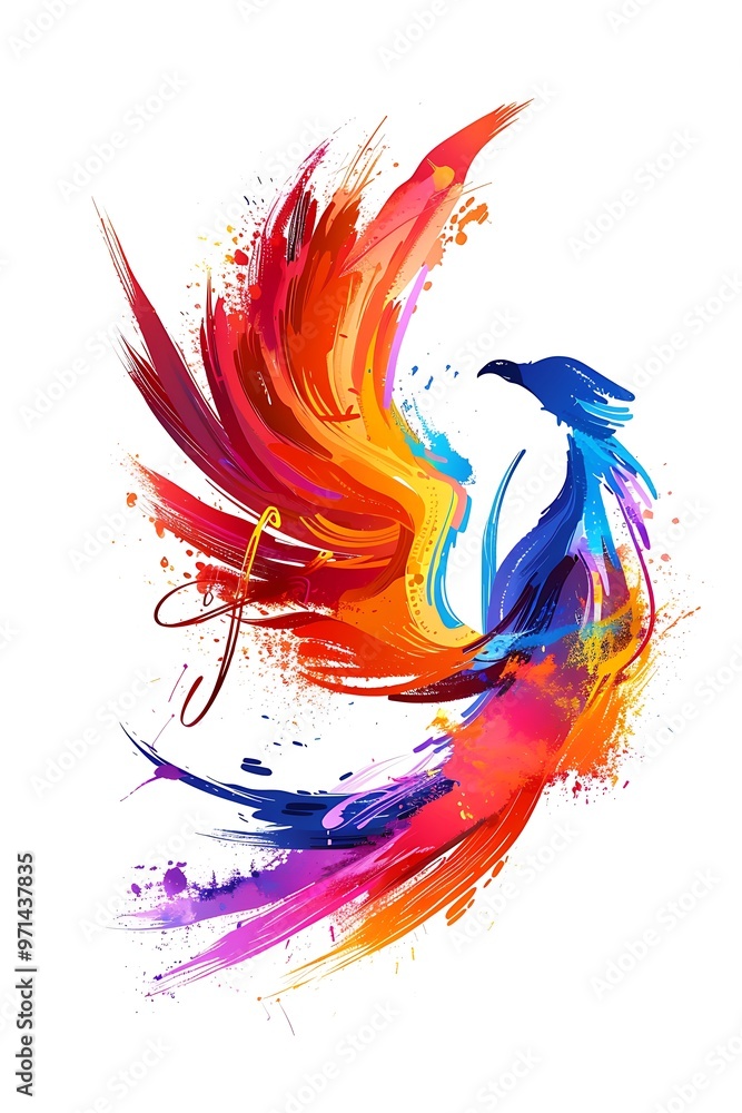 Obraz premium Splash logo in multiple colors on a white background.
