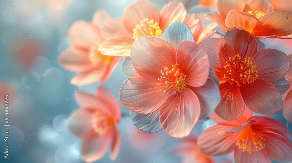 Serene Floral Abstraction, a soothing close-up of delicate flowers in gentle hues, creating a tranquil and calming backdrop that evokes peace and relaxation. Serene Floral Abstraction, a soothing close-up of delicate flowers in gentle hues, creating a tranquil and calming backdrop that evokes peace and relaxation.