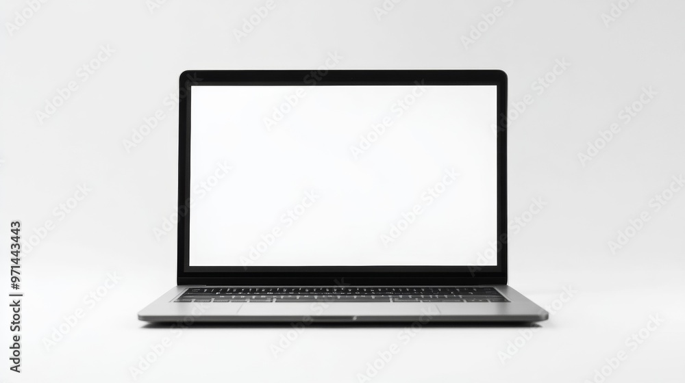 Laptop Mockup. Blank White Screen Display Laptop Mockup. Blank White Screen Display