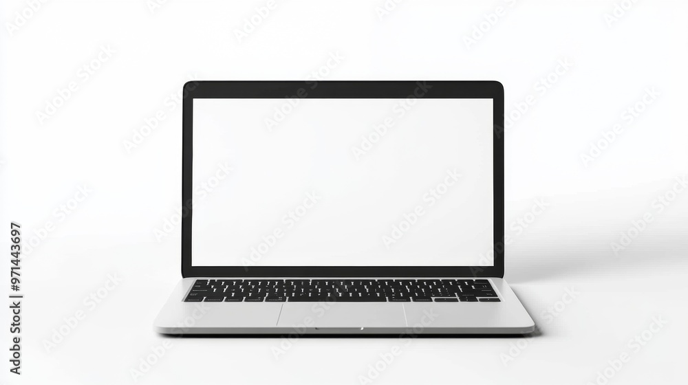 Fototapeta premium Laptop Mockup. Blank White Screen Display