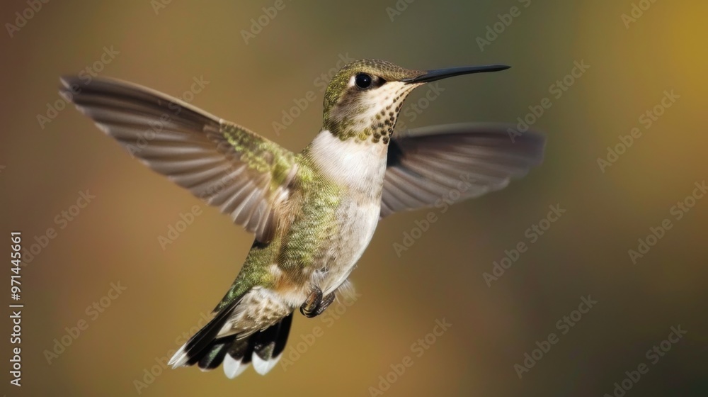 Fototapeta premium hummingbrid feathers in flight