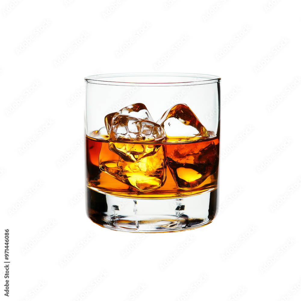 Glass of Whiskey with Ice Glass of Whiskey with Ice