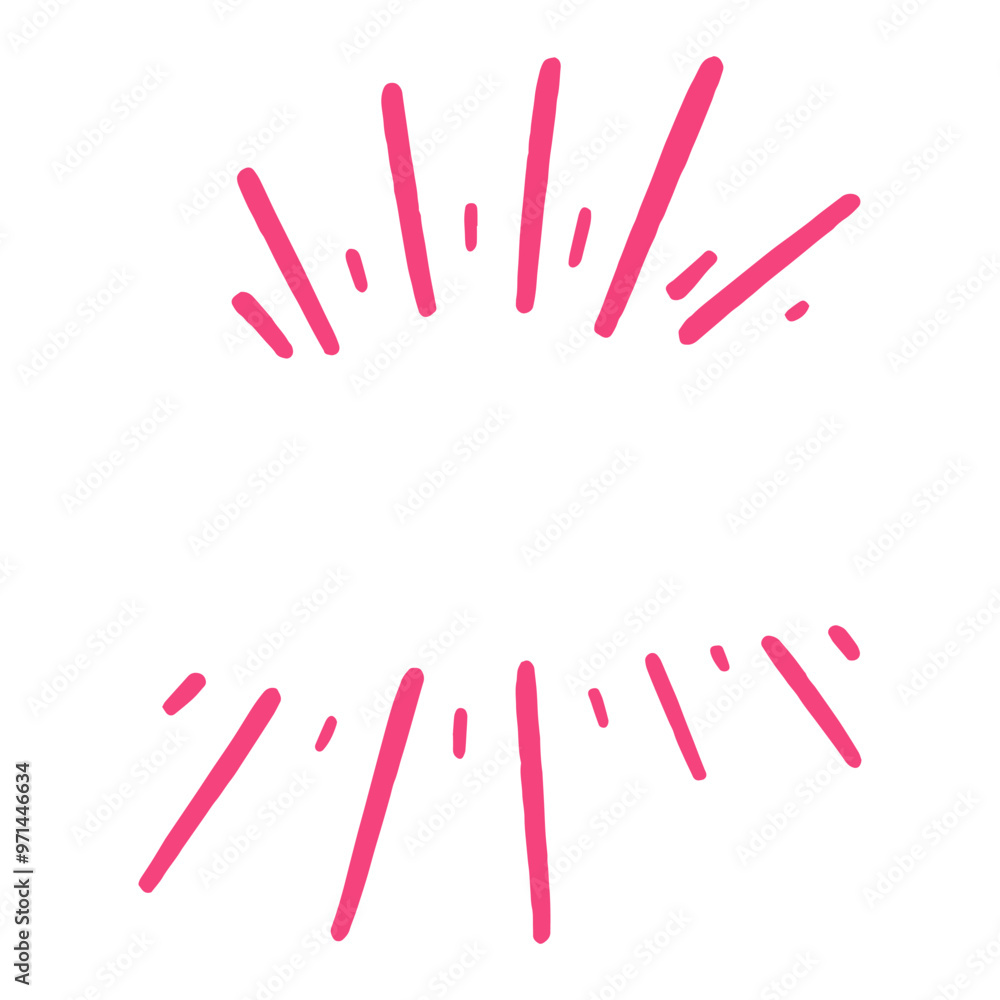 A circle composed of pink lines set against a contrasting white background A circle composed of pink lines set against a contrasting white background