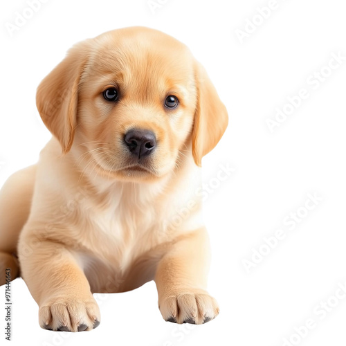 Adorable Golden Retriever Puppy Lying Down