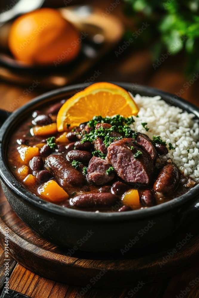 Stew with Rice and Orange Slices Stew with Rice and Orange Slices