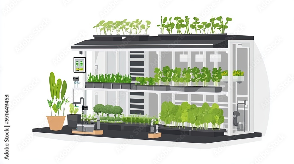Obraz premium Modern Hydroponic Garden