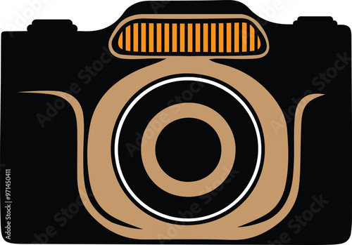 camera vector colorful illustrator white background