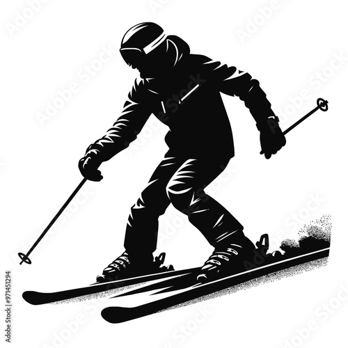 Ski Instructor Silhouette