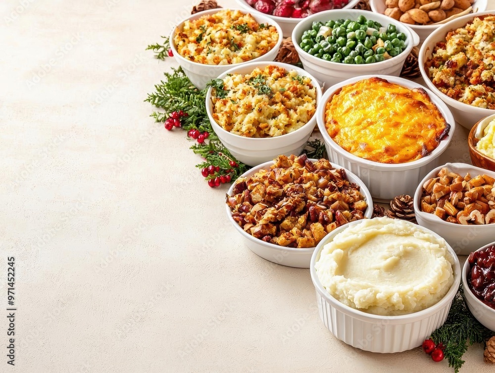A Thanksgiving feast filled with comforting dishes A Thanksgiving feast filled with comforting dishes