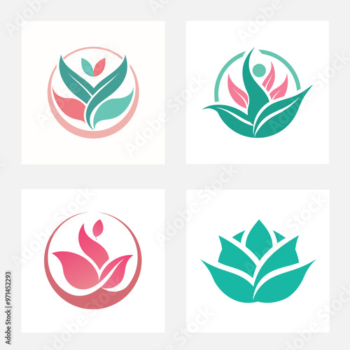 Health beauty company vector logo