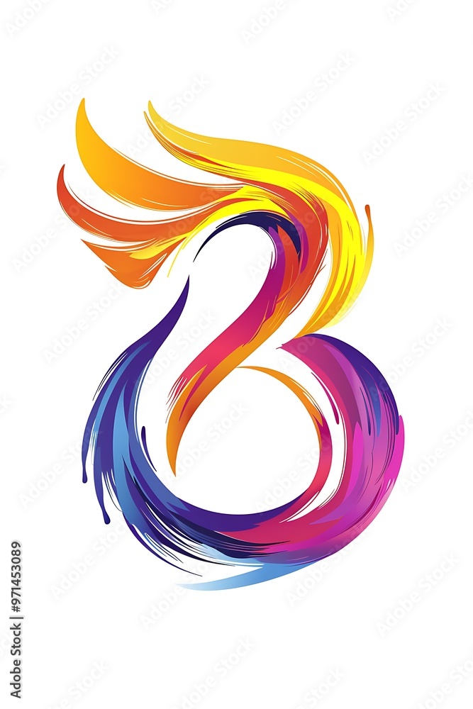 Obraz premium Splash logo in multiple colors on a white background.