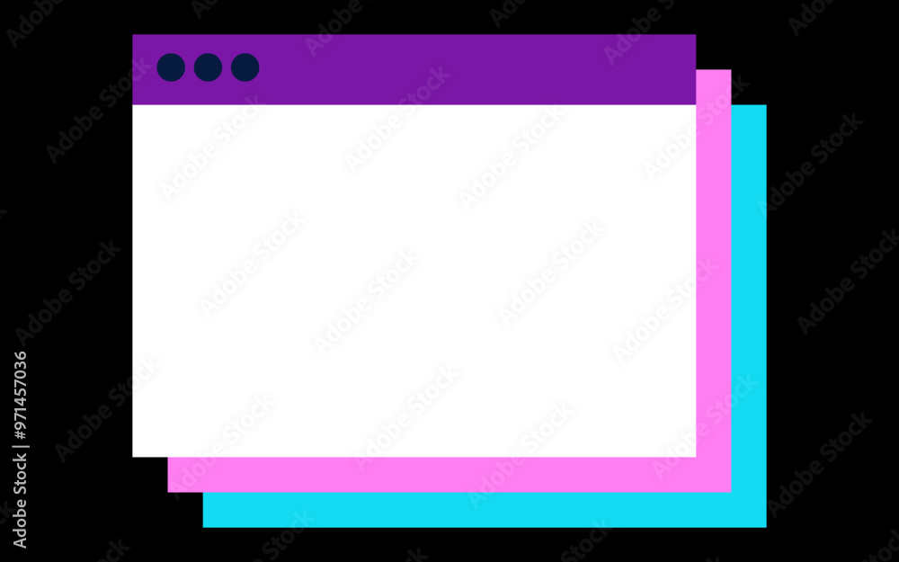 Browser window frame isolated on dark background Browser window frame isolated on dark background