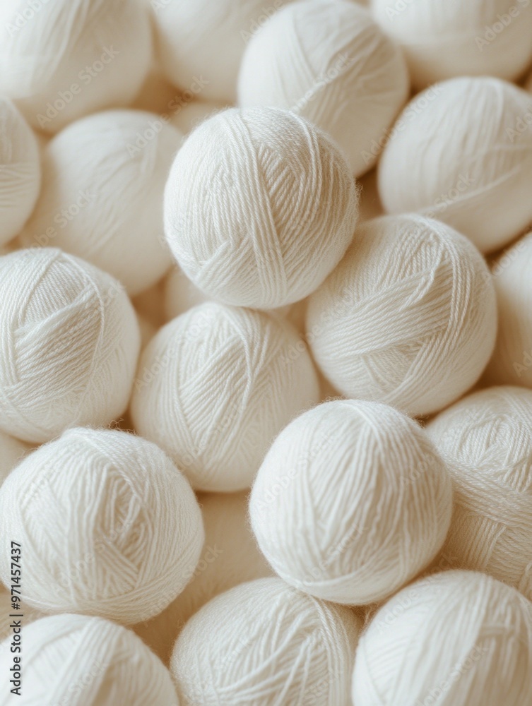 White Yarn Balls Table White Yarn Balls Table