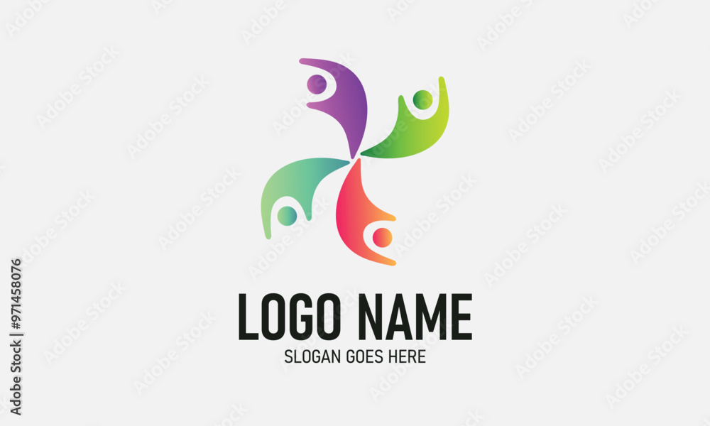 Community network logo, community care logo Template design Community network logo, community care logo Template design