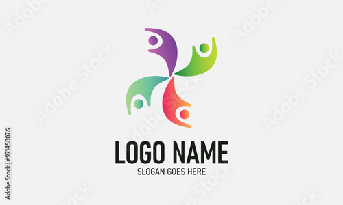 Community network logo, community care logo Template design