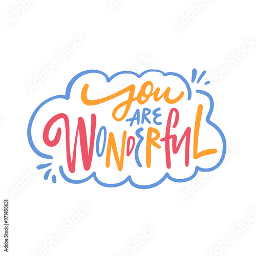 The image features a beautiful cloud and a positive, uplifting message