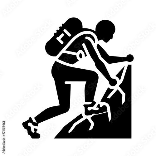 Mountain climber exercise vector icon.