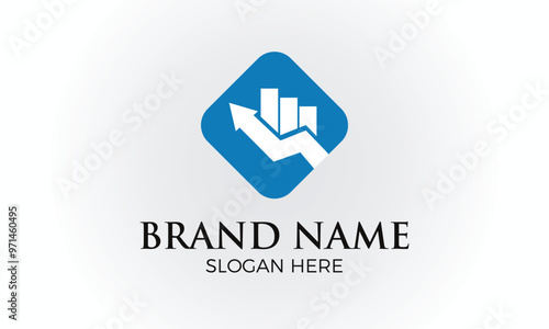 Modern Business Growth Logo, Market Analysis Logo , Marketing logo  Vector  Luxury  Template