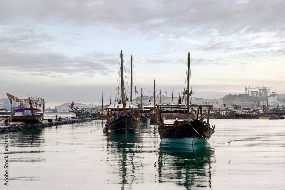 Traditional Dhow Boat Festival Katara Beach Qatar Traditional Dhow Boat Festival Katara Beach Qatar