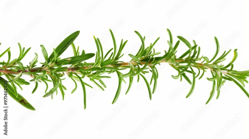 Fresh Rosemary Sprig Isolated on White Background Fresh Rosemary Sprig Isolated on White Background