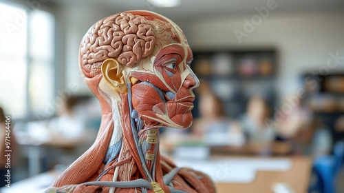 Comprehensive Human Anatomy Model in Classroom Setting with Visible Organs and Systems for Educational Purposes