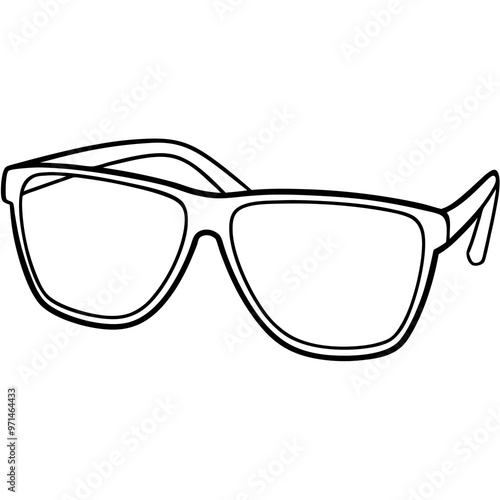 sunglass items outline coloring book page line art drawing