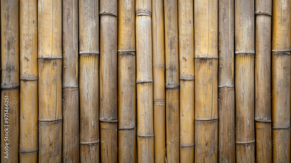 Fototapeta premium Close-Up of a Bamboo Wall Texture