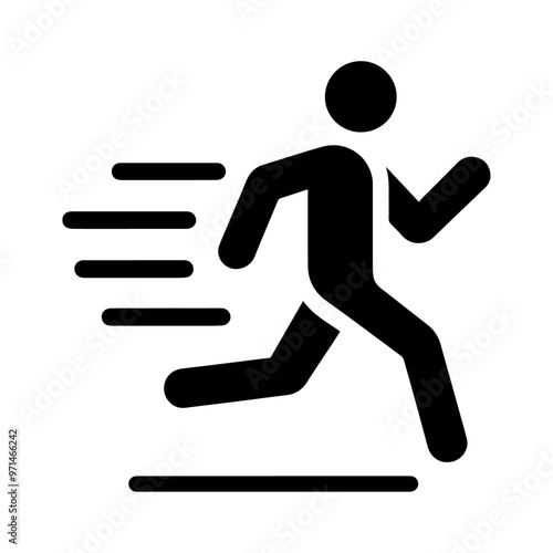 Running icon vector illustration.