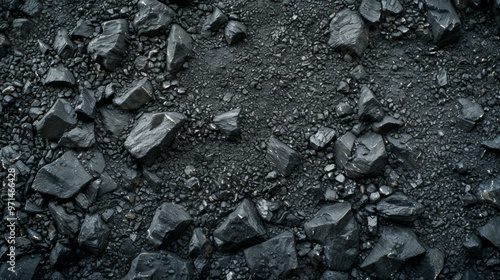 Wallpaper Mural Black Rocks and Gravel Texture Background Torontodigital.ca