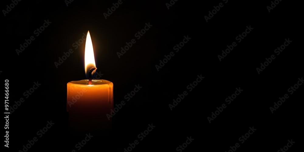 Illuminating Hope: Minimalist Candle Flame in the Darkness Illuminating Hope: Minimalist Candle Flame in the Darkness