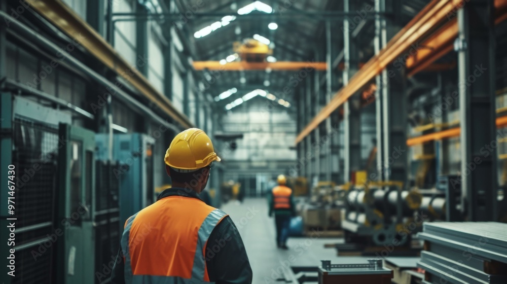 Industrial Worker in a Factory Setting Industrial Worker in a Factory Setting