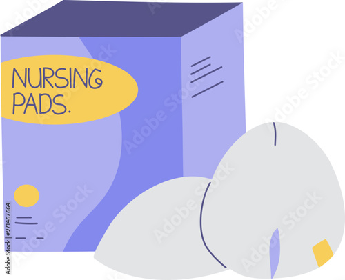 Nursing pads box, to absorb breast milk leaks