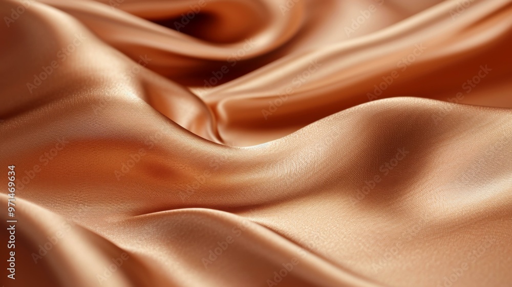 Fototapeta premium Golden Silk Fabric Texture: Smooth, Soft, Luxurious