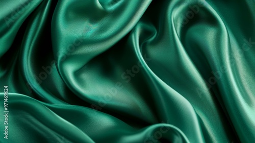 Abstract Green Fabric Texture Background