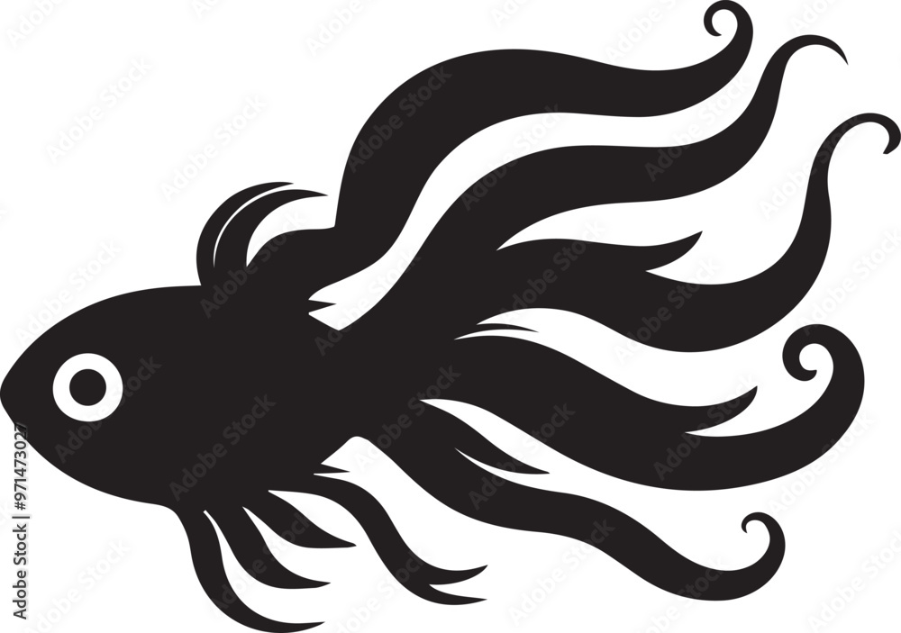 Fish icon black silhouette. Fisheries logo symbol Fish icon black silhouette. Fisheries logo symbol