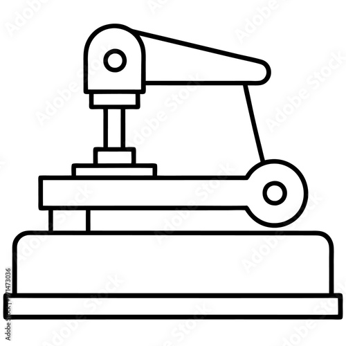tamping machine outline coloring book page line art drawing