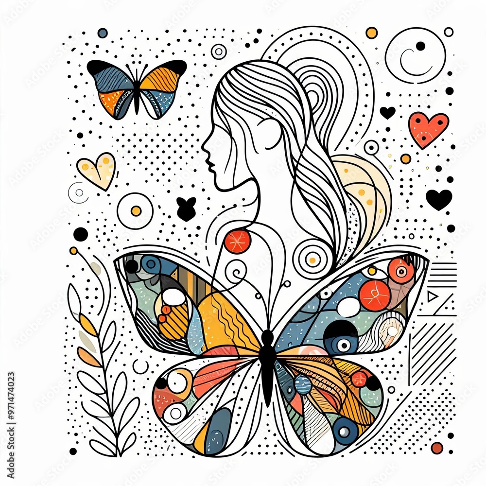 Obraz premium Stylish elegance, accents of inspiration and harmony