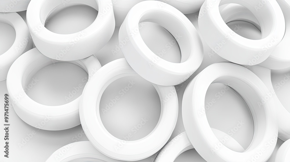 Abstract White Rings Background Abstract White Rings Background