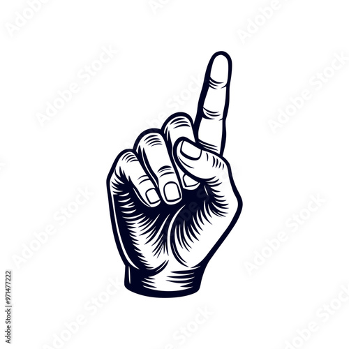 a hand with a finger pointing up with the word index finger on the top