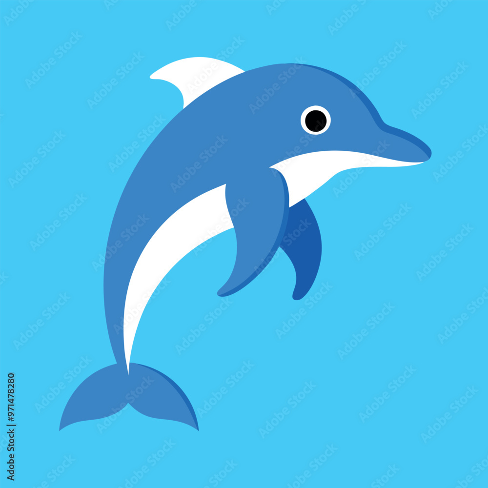 Bottlenose dolphin vector art illustration.
Bottlenose dolphin vector art illustration.