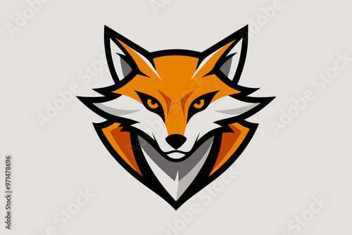 Modern Fox Head Logo Vector.