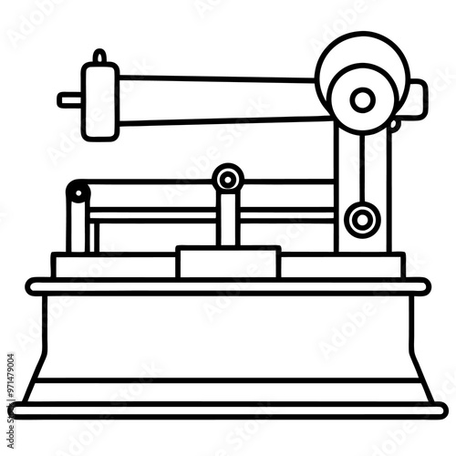 telegraph outline coloring book page line art drawing