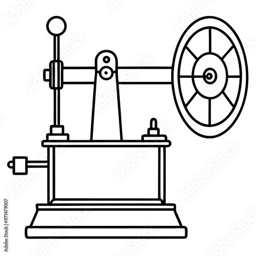 telegraph outline coloring book page line art drawing