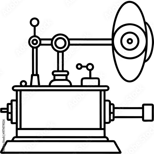 telegraph outline coloring book page line art drawing